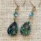 Abalone shell earrings with 14K gold wrap and earwires